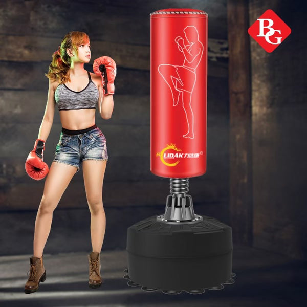 BG SPORT Samsak Tinju Berdiri Freestanding Punching Bag Boxing MMA Muay Thai Red Black Black Black