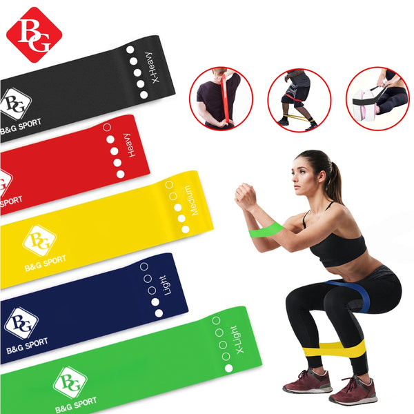 BG SPORT Resistance Loop Band Yoga Exercide 1 pack isi 5