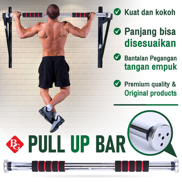 BG SPORT Pull Up Bar Chin Up Door Alat Olahraga Fitness