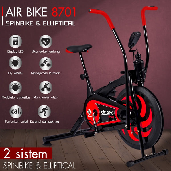 BG SPORT Sepeda Statis Air Bike Alat Fitness Cardio