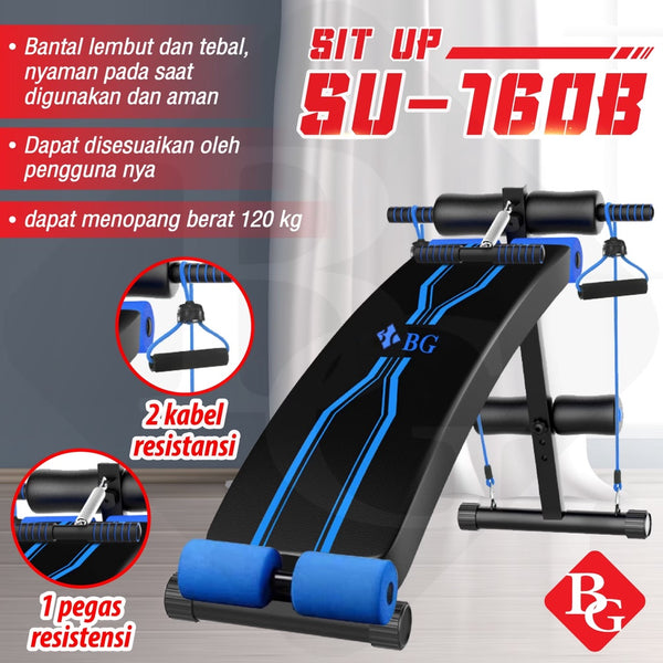 BG Sport Sit Up Bench Multifungsi Alat Olahraga SU-160B