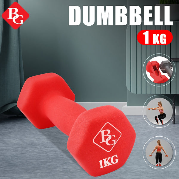 BG SPORT Dumbbell Rubberized Alat Olahraga Angkat Besi 1Pcs Q-304