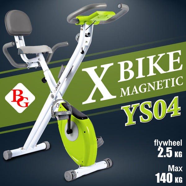 BG SPORT Sepeda Statis Magnetic X Bike Fitness Cardio Green