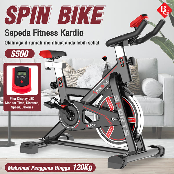 BG SPORT Sepeda Statis Spin Bike Alat Olahraga Fitness