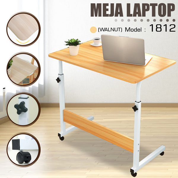 BG SPORT Meja Laptop Portable Stand Minimalis 1812 Walnut