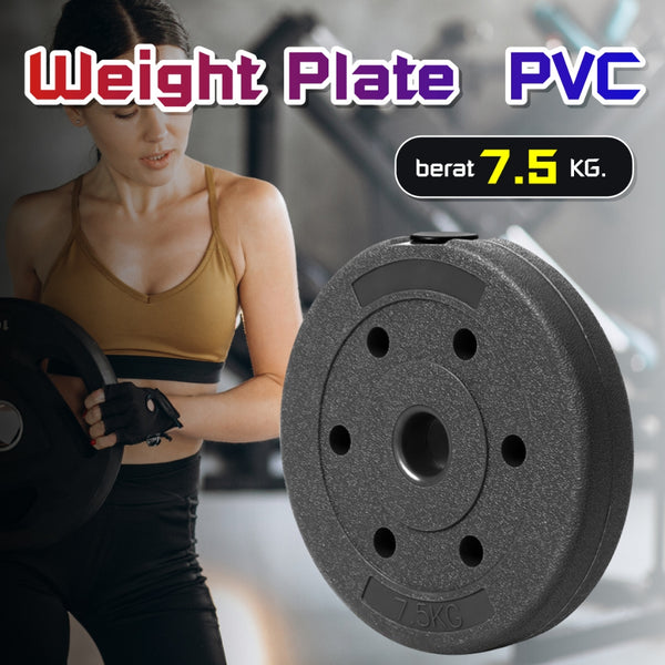 HTD SPORT PVC WEIGHT PLATE PIRINGAN PLAT LATIHAN BEBAN PLAT BARBEL DUMBBELL 7.5KG