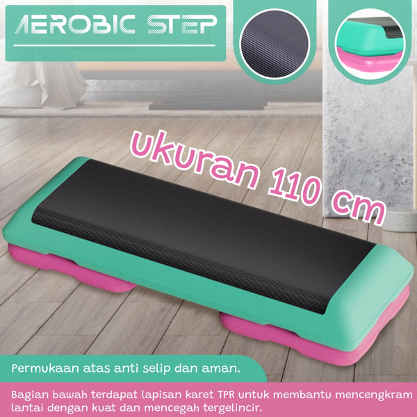 BG SPORT Aerobic Step / Papan Senam Fitness Gym Aerobic Exercise Stepper (Adjustable)