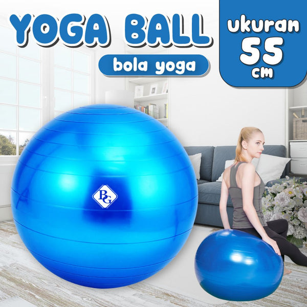 BG SPORT Yoga Gym Ball Pilates Alat Olahraga Senam Ibu Hamil 55CM 75CM 85CM