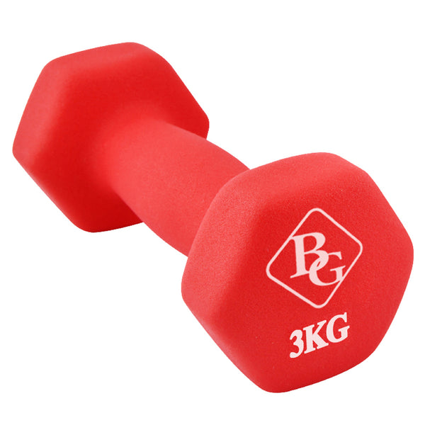 BG SPORT Dumbbell 3Kg Neoprene Rubberized Alat Olahraga Fitness 1Pcs