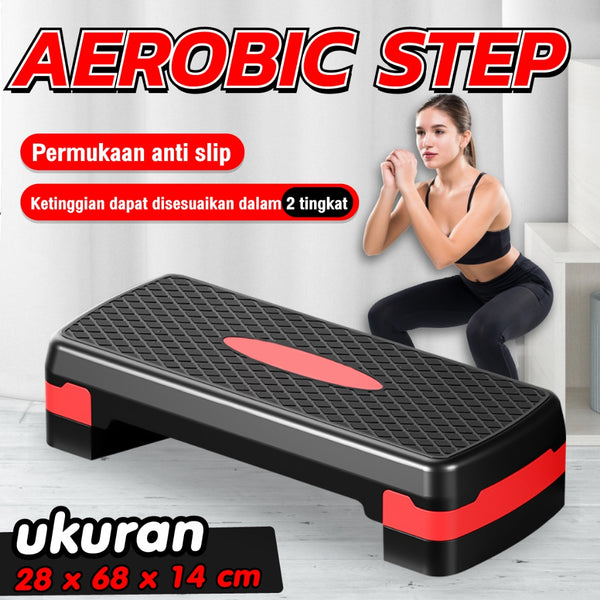 BG Sport Papan Senam Aerobic Step Zumba 2 Tingkatan Adjustable Alat Olahraga 68cm