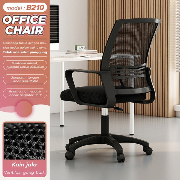 BG SPORT Kursi Kantor Kerja Putar Hidrolis Jaring Office Chair