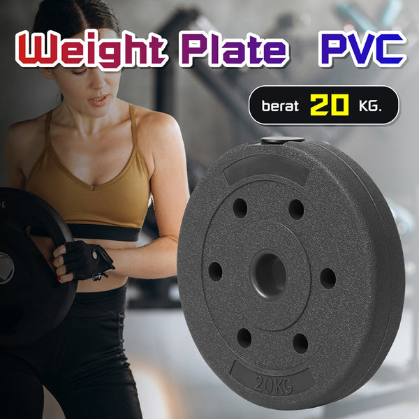 BG SPORT PVC WEIGHT PLATE PIRINGAN PLAT LATIHAN BEBAN PLAT BARBEL DUMBBELL 20KG