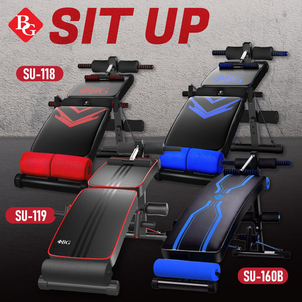 BG SPORT SIT UP BOARD SIT UP BENCH ALAT OLAHRAGA MENGENCANGKAN PERUT MODEL SU-118 ( BLUE )