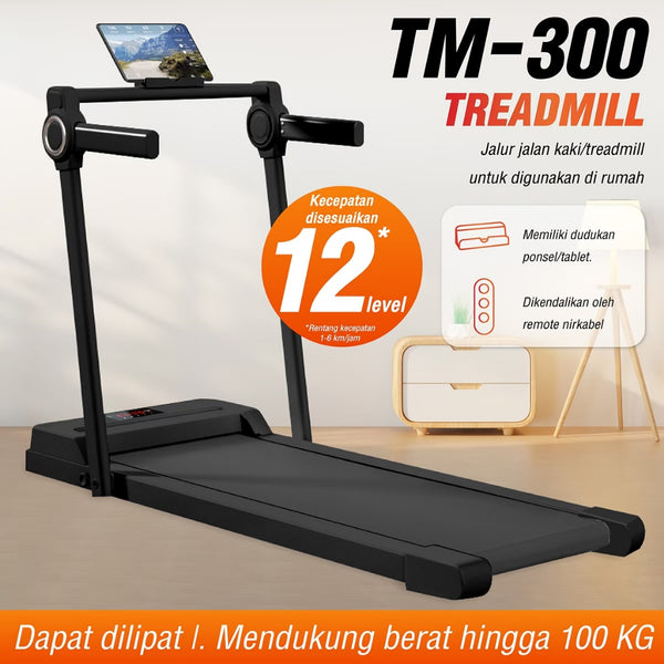 BG SPORT Treadmill Electric Running Pad Alat Olahraga Fitness TM300 Alas Berjalan Untuk Lari