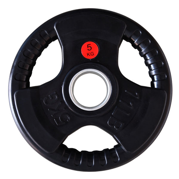 BG SPORT Rubberized Weight Plate Barbell Alat Olahraga Angkat Besi 5Kg