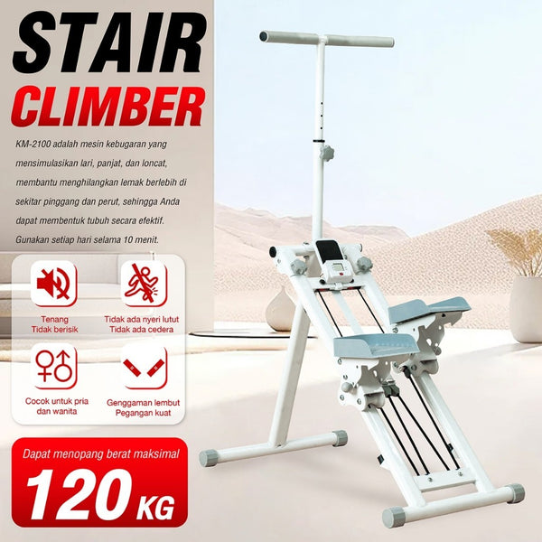 BG SPORT Stair Climber Manual Portable Mesin Panjat Tangga Lipat Alat Fitness Gym Cardio